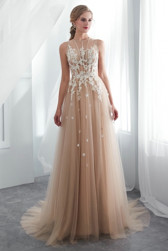 casual champagne wedding dresses
