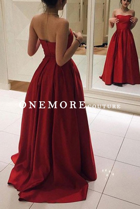 Elegant Plus Size Dark Red A Line Evening Dresses For Women Sweetheart  Satin Draped Pleats Formal Occasions Pageant Birthday Party Prom Celebrity