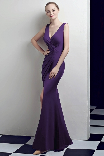 cheap dark purple bridesmaid dresses